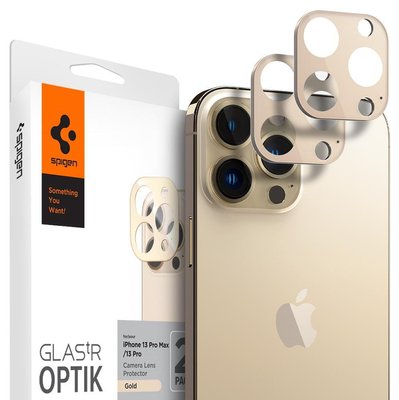 Защитное стекло Spigen для камеры iPhone 13 Pro / 13 Pro Max - Optik camera lens (2шт), Gold (AGL04034) AGL04034 фото