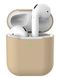 Чохол силіконовий для навушників Apple Airpods із заглушкою, силікон, різні кольори Бежевий 1112562502 фото