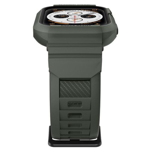 Чехол и ремешок Spigen для Apple Watch (44/45 mm) Rugged Armor Pro 2 in 1, Military Green (062CS26016) 062CS26016 фото