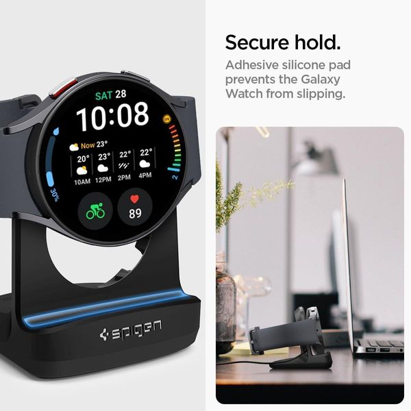 Підставка-тримач Spigen для Samsung Galaxy Watch 6/5/5 Pro - Night Stand S353, Black (AMP05302) AMP05302 фото