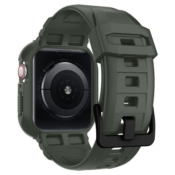 Чохол і ремінець Spigen для Apple Watch (44/45 mm) Rugged Armor Pro 2 in 1, Military Green (062CS26016) 062CS26016 фото