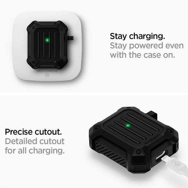 Чехол Spigen для Apple AirPods Tough Armor, Black (074CS26497) 074CS26497 фото