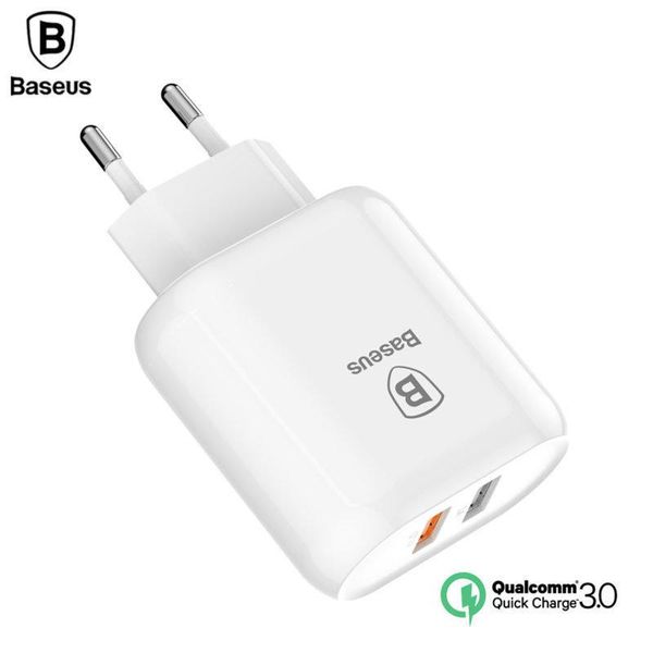 Сетевое ЗУ Baseus Bojure Series Dual-USB quick charger EU 23W, White (CCALL-AG02) CCALL-AG02 фото