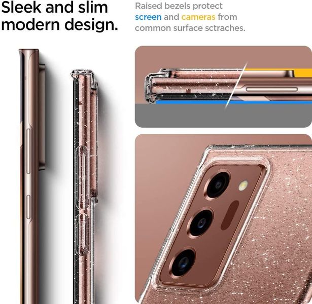 Чохол Spigen для Samsung Galaxy Note 20 Ultra — Liquid Crystal Glitter — Crystal Quartz (ACS01390) ACS01390 фото
