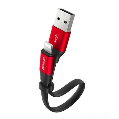 Кабель Baseus USB Cable to Lightning Nimble 23 cm, Red (CALMBJ-B91) 259508 фото