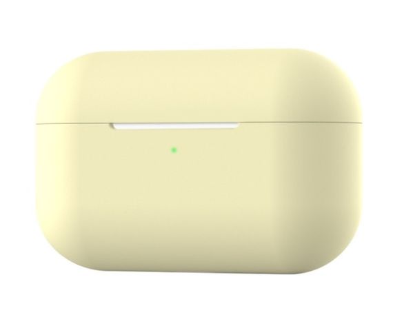 Чохол силіконовий для навушників Apple Airpods Pro, силікон, різні кольори Молочно-жовтий 1091437342 фото