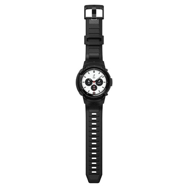 Чохол і ремінець Spigen для Galaxy Watch 4 Classic (42 mm) Rugged Armor Pro 2 in 1, Black (ACS03833) ACS03833 фото