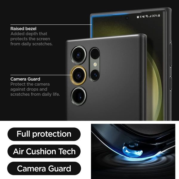 Чохол Spigen для Samsung Galaxy S23 Ultra - Thin Fit, Black (ACS05609) ACS05609 фото