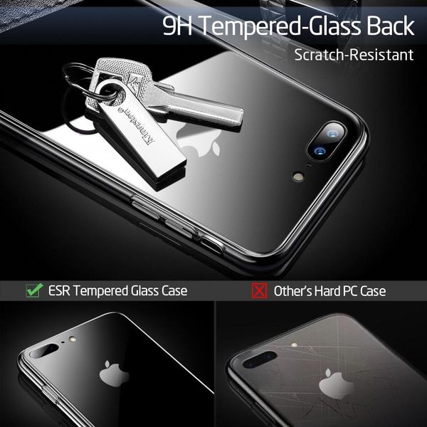 Чохол ESR для iPhone 8 Plus / 7 Plus Mimic Tempered Glass, Clear (4894240062722) 62722 фото