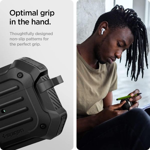 Чохол Spigen для Apple AirPods 3 - Tough Armor, Black (ASD01987) ASD01987 фото