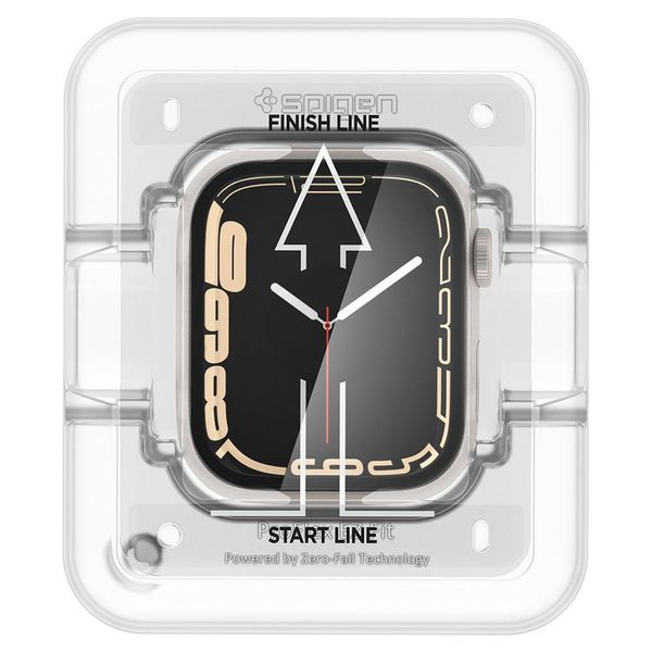 Гібридне скло для Apple Watch Series 7 (45 mm) Spigen, EZ FiT, Pro Flex (упаковка 2шт), (AFL04051) AFL04051 фото
