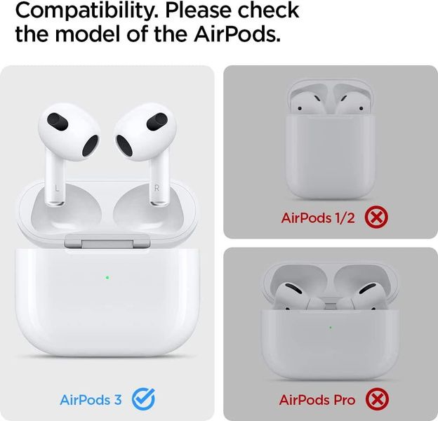 Чохол Spigen для Apple AirPods 3 - Tough Armor, Black (ASD01987) ASD01987 фото