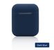 Чехол силиконовый для наушников Apple Airpods, силикон, разные цвета Темно-синий 961976154 фото