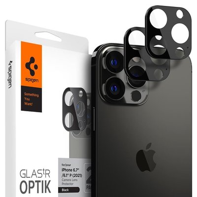 Захисне скло Spigen для камери iPhone 13 Pro/ 13 Max — Optik (2 шт.), Graphite (AGL04035) AGL04035 фото