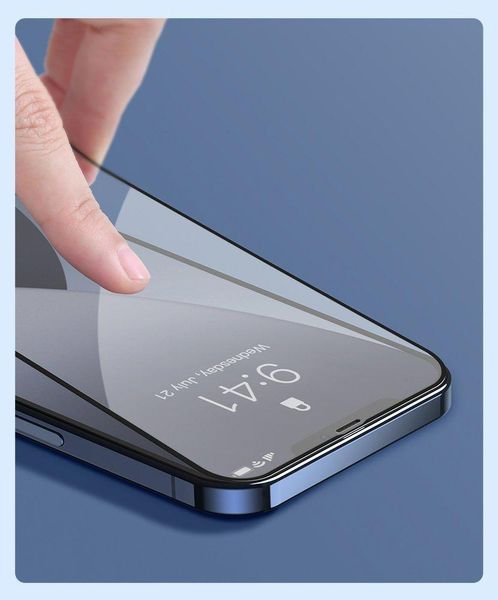 Захисне скло Baseus для iPhone 12 Pro Max Full-screen and Full-glass (2шт), Black (SGAPIPH67N-KC01) 229105 фото