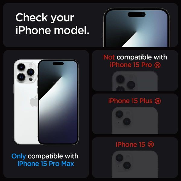 Захисне скло Spigen для iPhone 15 Pro Max - EZ FIT GLAS.tR (2 шт), Clear (AGL06872) AGL06872 фото