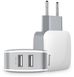 Мережеве ЗУ Baseus Letour Dual U Charger(EU)+3-in-1 Cable (Apple+Micro+Type-C) 2.4 A, White/Red (TZCL-D92) TZCL-D92 фото 2