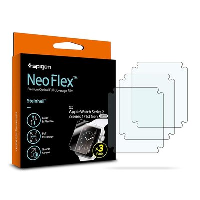 Захисна плівка Spigen для Apple Watch Series 3 / 2 / 1 (38mm) Neo Flex, 3шт. (047FL21381) 047FL21381 фото