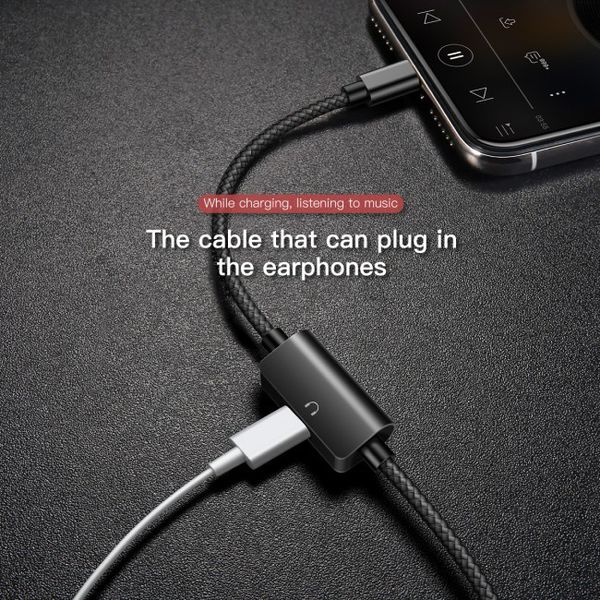 Кабель Baseus Music series Audio cable for iPhone 1m, Black CALYU-01 фото