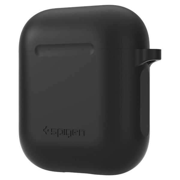 Чехол силіконовий Spigen для навушників AirPods 2/1, Black (066CS24808) 066CS24808 фото