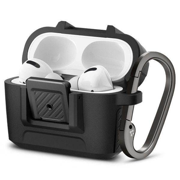 Чохол Spigen для Apple AirPods Pro 1 - Lock Fit, Matte Black (ACS04755) ACS04755 фото