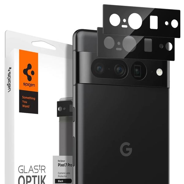 Захисне скло Spigen для камери Google Pixel 7 Pro - Optik Camera Lens (2шт), Black (AGL05470) AGL05470 фото