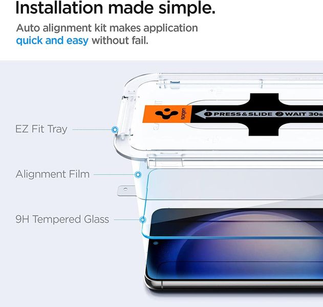 Захисне скло Spigen для Samsung Galaxy S23 Plus - EZ Fit GLAS.tR (2 шт), (AGL05952) AGL05952 фото