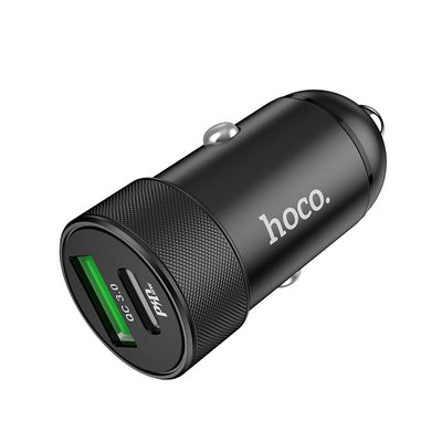 Автомобильное зарядное устройство Hoco Z32B Speed UP PD20W+QC3.0, Black (6931474739797) 739797 фото