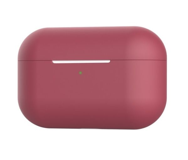 Чехол силиконовый для наушников Apple Airpods Pro, силикон, разные цвета Бордовый 1091437346 фото