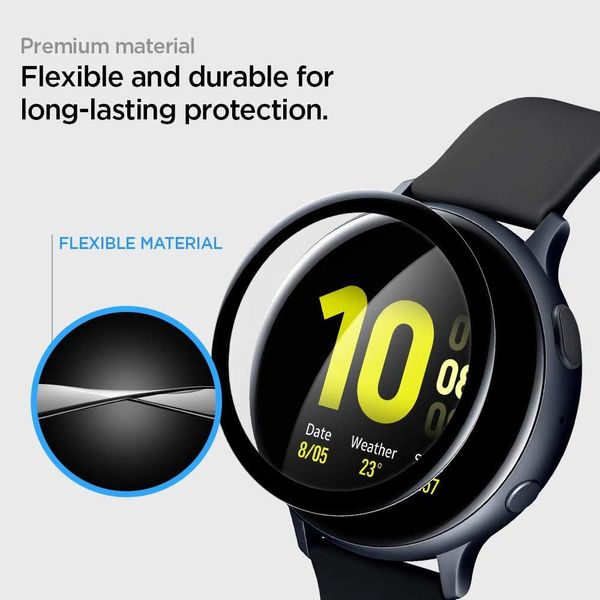 Захисне скло Spigen для Galaxy Watch Active 2 (40mm) EZ FiT, Pro-Flex (2шт), (AFL00984) AFL00984 фото