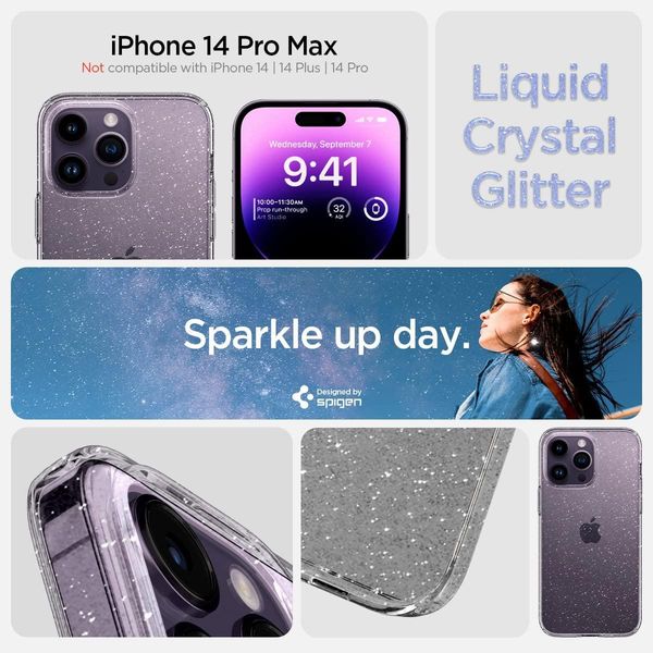 Чохол Spigen для iPhone 14 Pro Max - Liquid Crystal Glitter, Crystal Quartz (ACS04810) ACS04810 фото