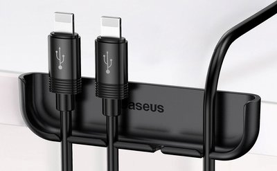 Держатель проводов Baseus для iPhone X/Xs Cable Fixing Magic Tool, Black (ACAPIPH58-A01) 286658 фото