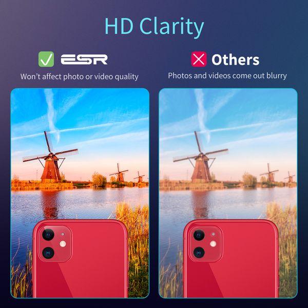 Захисне скло для камери ESR для iPhone 11 Fullcover Camera Glass Film, Red (3C03195200601) 109205 фото