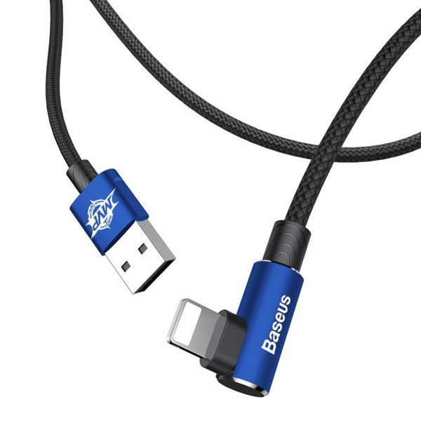 Кабель Baseus Elbow Type USB Cable to Lightning, (1m) Blue (CALMVP-03) CALMVP-03 фото