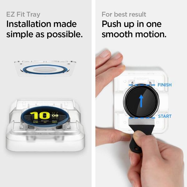 Захисне скло Spigen для Galaxy Watch Active 2 (44mm) EZ FiT, Pro-Flex (2шт), (AFL00985) AFL00985 фото