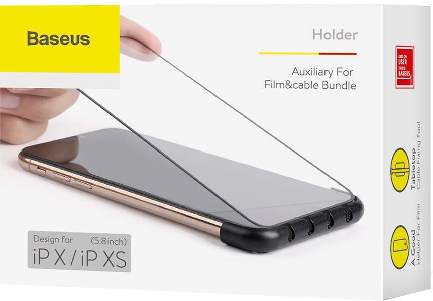 Тримач дротів Baseus для iPhone X/Xs Cable Fixing Magic Tool, Black (ACAPIPH58-A01) 286658 фото