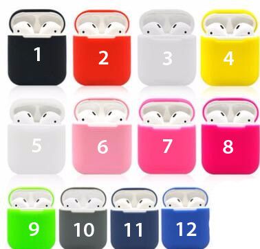 Чехол для наушников Apple Airpods, силикон, разные цвета 965627057 фото
