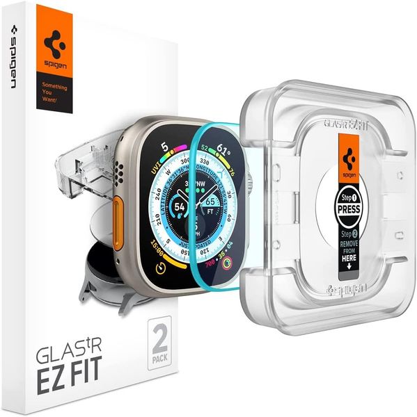 Защитное стекло Spigen для Apple Watch Ultra 2/1 (49mm) EZ FiT комплект для поклейки (2шт), (AGL05556) AGL05556 фото