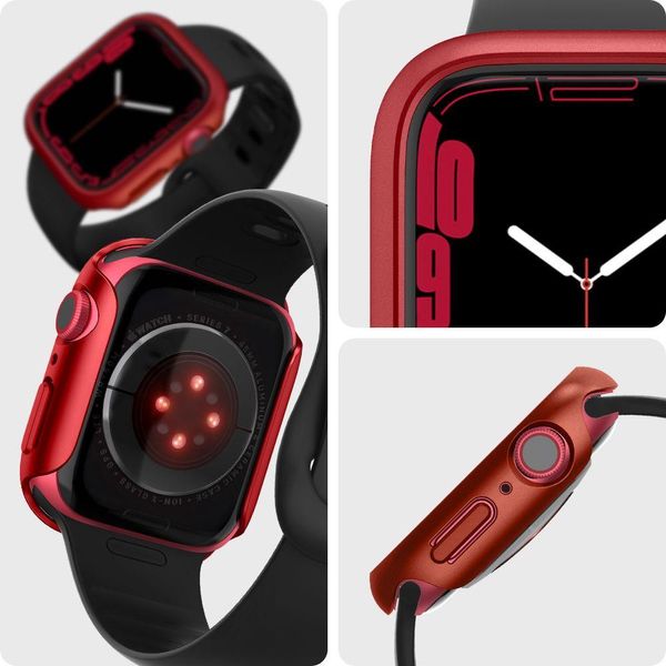 Чохол Spigen для Apple Watch 7 (45 mm) Thin Fit, Metallic Red (ACS04177) ACS04177 фото