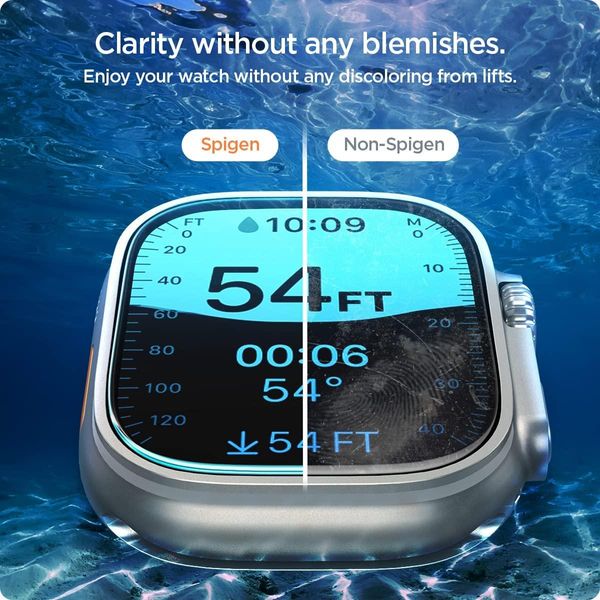 Захисне скло Spigen для Apple Watch Ultra 2/1 (49mm) EZ FiT комплект для поклейки (2шт), (AGL05556) AGL05556 фото