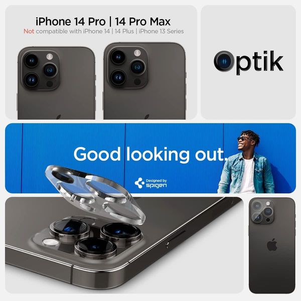 Защитное стекло Spigen для камеры iPhone 14 Pro / 14 Pro Max - Optik Camera Lens (2шт), Clear (AGL05228) AGL05228 фото