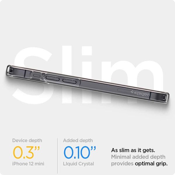Чохол Spigen для iPhone 12 Mini 5.4" (2020) Liquid Crystal, Crystal Clear (ACS01740) ACS01740 фото