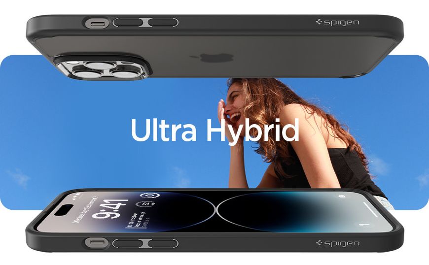 Чохол Spigen для iPhone 14 Pro - Ultra Hybrid, Frost Black (ACS04968) ACS04968 фото