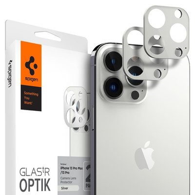 Защитное стекло Spigen для камеры iPhone 13 Pro/ 13 Max - Optik (2шт), Silver (AGL04033) AGL04033 фото