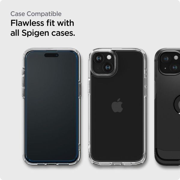 Захисне скло Spigen для iPhone 15 - ALIGNmaster (2 шт), Black (AGL06906) AGL06906 фото