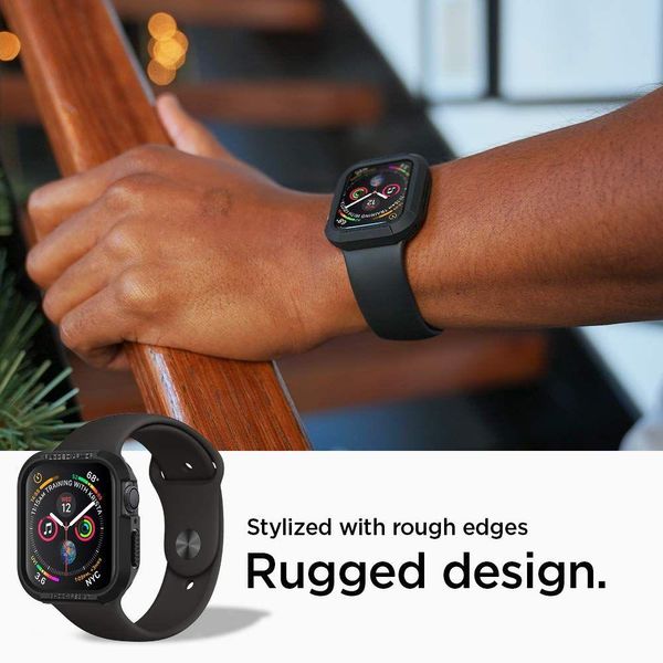 Чохол Spigen для Apple Watch (41 / 40mm) Rugged Armor, Black (061CS24480) 061CS24480 фото