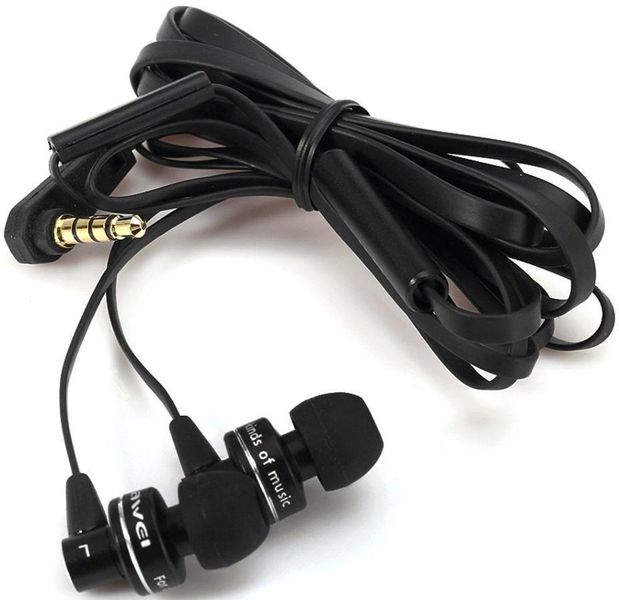Навушники з мікрофоном Awei ES900i Wired Earphones, Black 966020406 фото