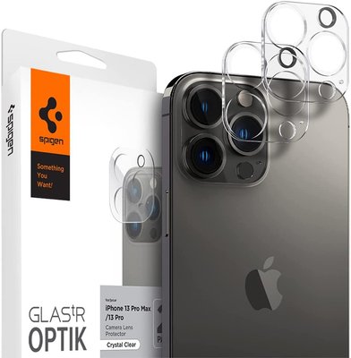 Захисне скло Spigen для камери iPhone 13 Pro Max/ 13 Pro — Optik camera lens (2шт), Cleare (AGL04104) AGL04104 фото