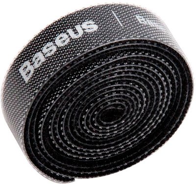 Органайзер проводів Baseus Colourful Circle Velcro strap 1m, Black (ACMGT-E01) ACMGT-E01 фото
