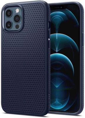 Чохол Spigen для iPhone 12 Pro Max — Liquid Air, Navy Blue (ACS02247) ACS02247 фото